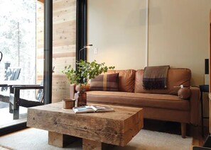 Smart TV, fireplace, stereo