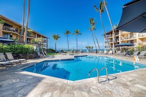 Condo, 1 cama King size y sofá cama (Kona Makai 1-103) | Alberca