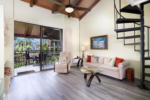 Condo, 1 King Bed with Sofa bed (Kona Makai #2-303: Beautiful Top Floo) | Living area - Kona Makai #2-303: Beautiful Top Floor Ocean View W/ac (Kailua-Kona)