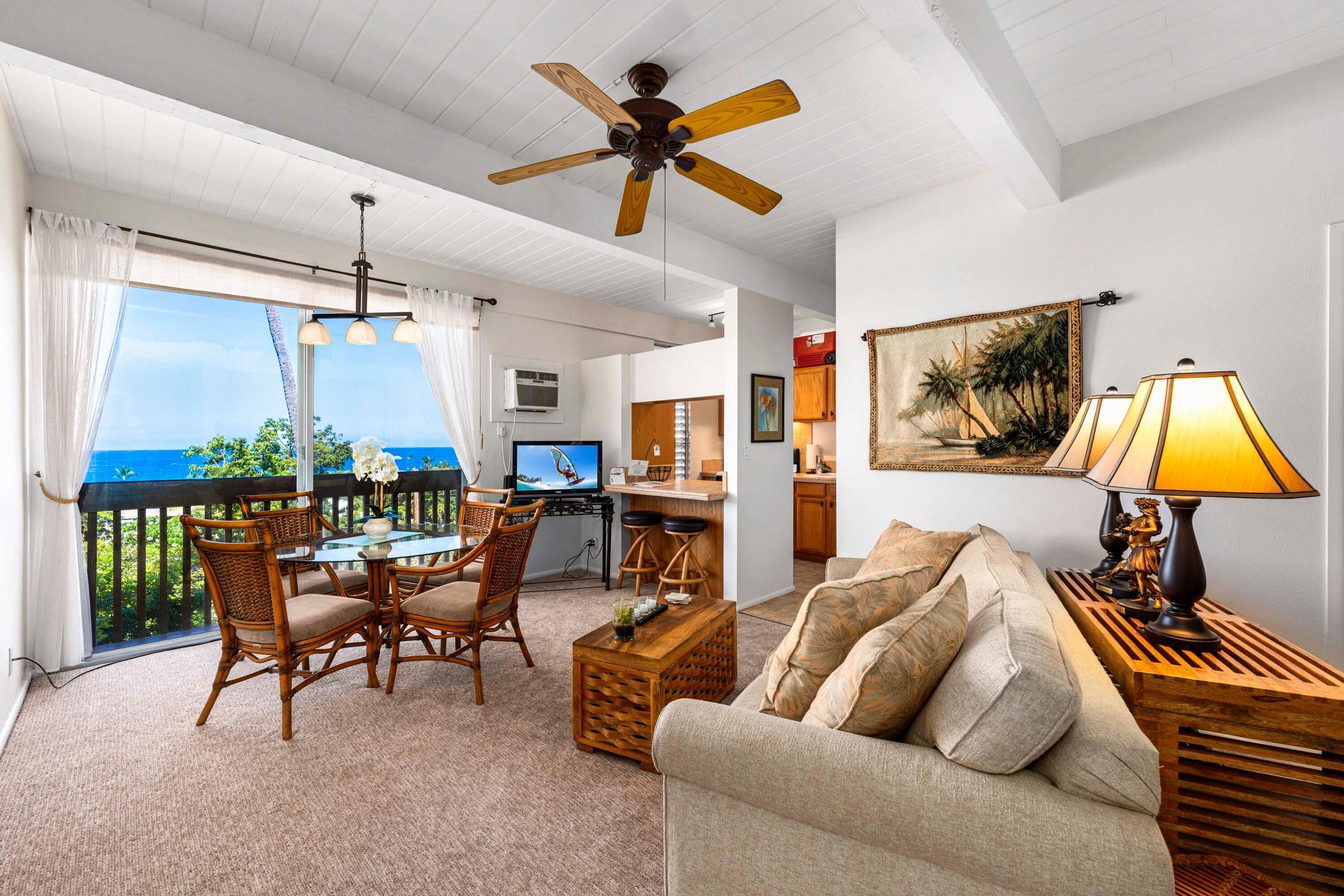 Condo, 1 King Bed with Sofa bed (Kona Mansions#211) | Living area