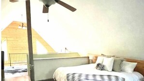 2 habitaciones, caja de seguridad en la habitación y ropa de cama 