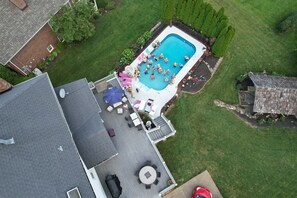 Piscine extérieure, piscine chauffée