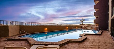 A heated pool