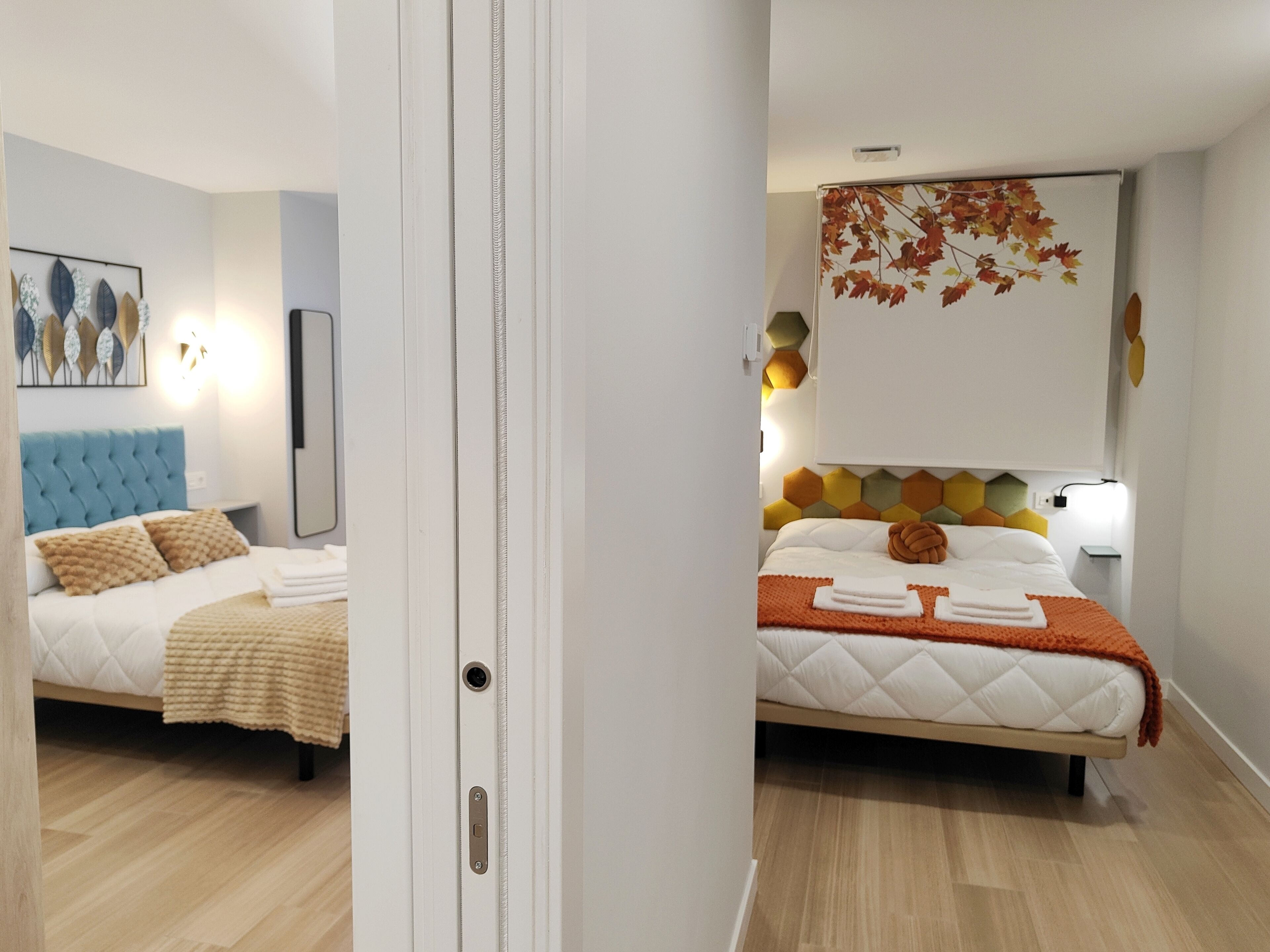 2 habitaciones, tabla de planchar con plancha, wifi y ropa de cama 