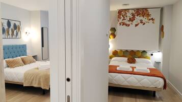 2 habitaciones, tabla de planchar con plancha, wifi y ropa de cama