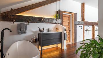 Hårtørrer, håndklæder