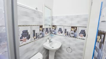 Ducha, cabezal de ducha tipo lluvia, secador de pelo, jabón