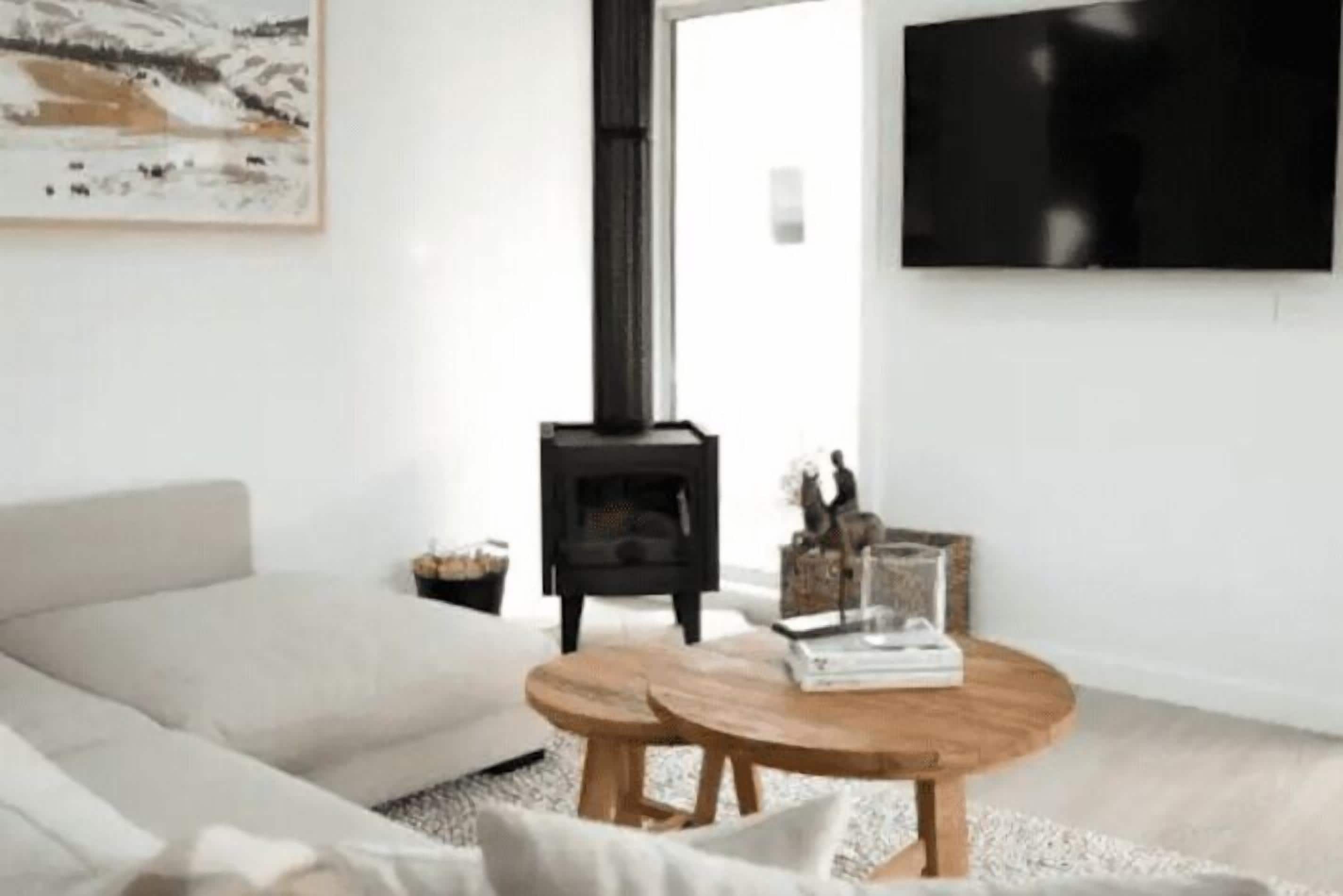 TV connectée, cheminée