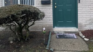 A house with a green door, a mailbox, and a small tree in the front yard. - Beautiful get away right outside Detroit, peace of mind. Lots of attractions (Taylor)