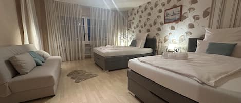 3 chambres, fer et planche Ă repasser, Wi-Fi, literie fournie