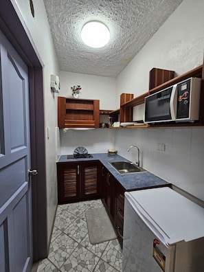 Deluxe Studio, 1 Bedroom, Garden View | Private kitchen | Fridge, microwave, stovetop, toaster