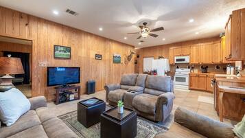 Smart TV, DVD player, books