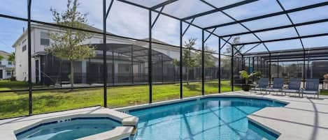 A heated pool