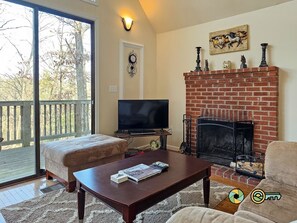 TV, fireplace, DVD player