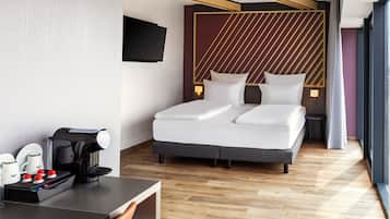 Premium-Doppelzimmer | VerdunkelungsvorhÀnge, schallisolierte Zimmer, kostenloses WLAN