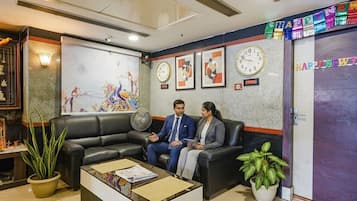 Sitteområde i lobbyen