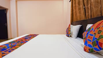 Lakens van Egyptisch katoen, luxe beddengoed, een kluis op de kamer