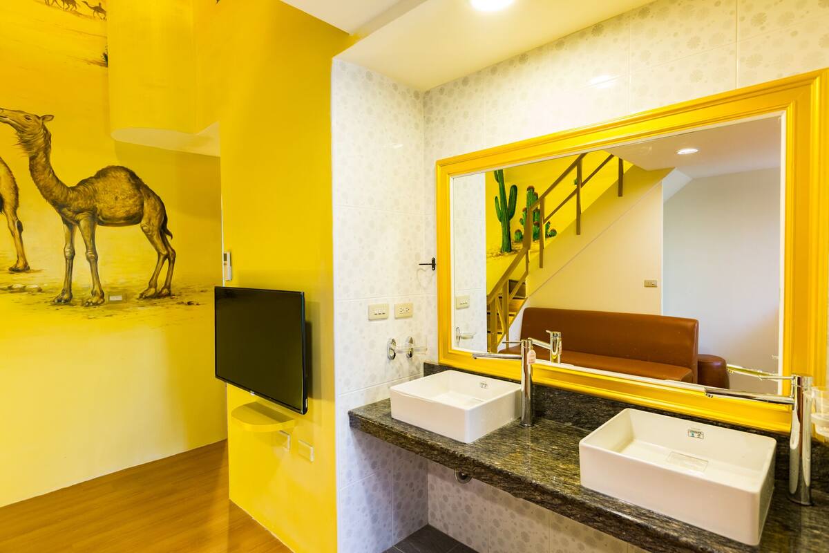 Design Dört Kişilik Oda | 1 yatak odası, ses yalıtımı, ücretsiz kablosuz İnternet