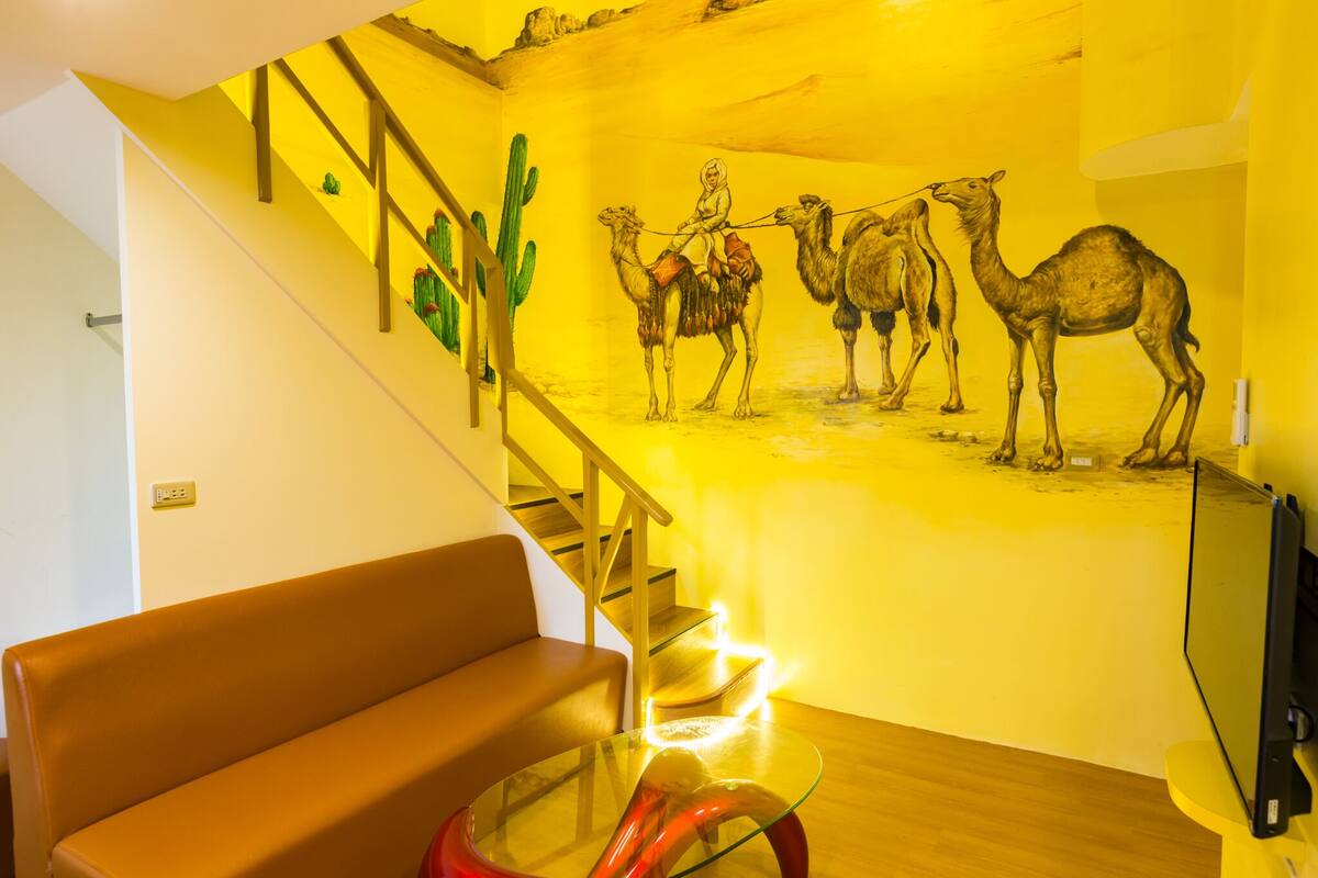 Design Dört Kişilik Oda | 1 yatak odası, ses yalıtımı, ücretsiz kablosuz İnternet