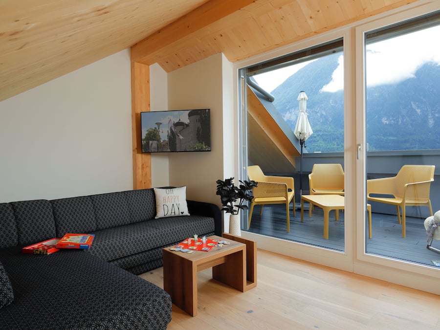 Premium Duplex, 2 Bedrooms | Living area | LED TV, heated floors