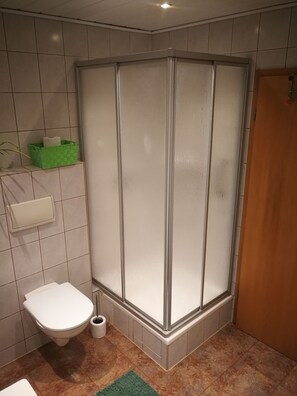 Secadora de cabello, toallas, papel de baño 