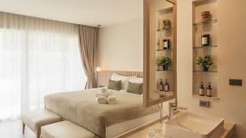 Premium bedding, minibar, in-room safe, desk