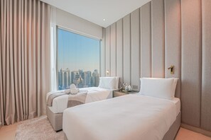 Exclusive Apartment, 2 Bedrooms, Balcony, Marina View | 2 bedrooms, Egyptian cotton sheets, premium bedding, in-room safe - Luxe Living - Spacious 2BR - Marina Gate (Dubai)
