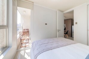 1 slaapkamer, een strijkplank/strijkijzer, wifi, beddengoed