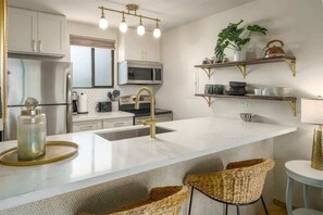 Fridge, microwave, oven, stovetop - Oceanfront condo with pool & BBQ | Kihei (Kihei)