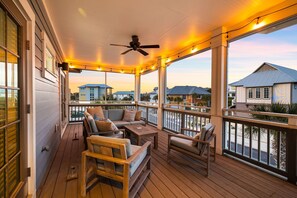 Terrace/patio - Book Now for Festive Stays! Livin' the Dream! Bay Views! Community Amenities! (Port St. Joe)
