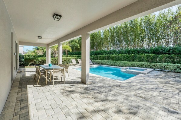 A heated pool