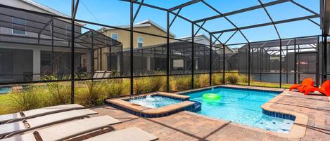 A heated pool