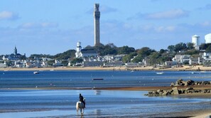 On the beach, beach towels - 1BR Partial Water View / Beach Access + Sun Deck (Provincetown)