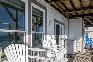 Terrace/patio - Pier Pointe 3B2, Oceanfront Condo, in Emerald Isle, NC! (Emerald Isle)