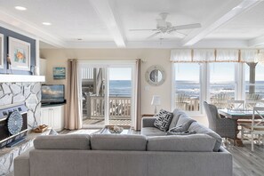 TV, DVD player, stereo - Pier Pointe 3B2, Oceanfront Condo, in Emerald Isle, NC! (Emerald Isle)