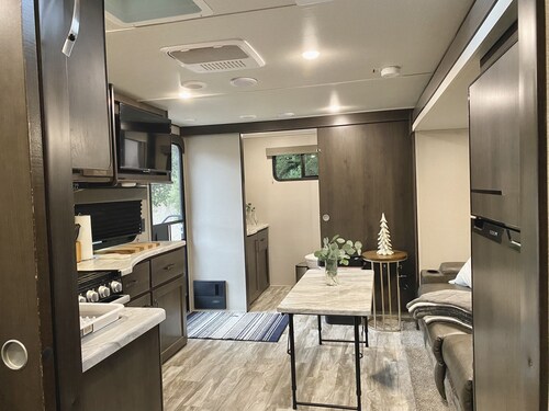 Relax to the Sound of the River while you soak in a Private Hot Tub 