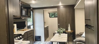 Relax to the Sound of the River while you soak in a Private Hot Tub 