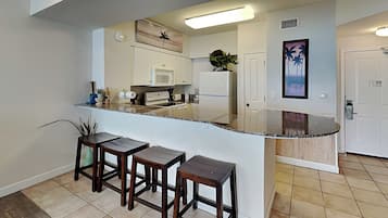Condo, Multiple Beds, Balcony, Ocean View (#1611 - No Pets) | Private kitchen | Fridge, microwave, oven, stovetop