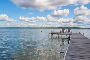 Property grounds - Charming lakefront cottage with large yard, dock, & fire pit - close to downtown (Topinabee)