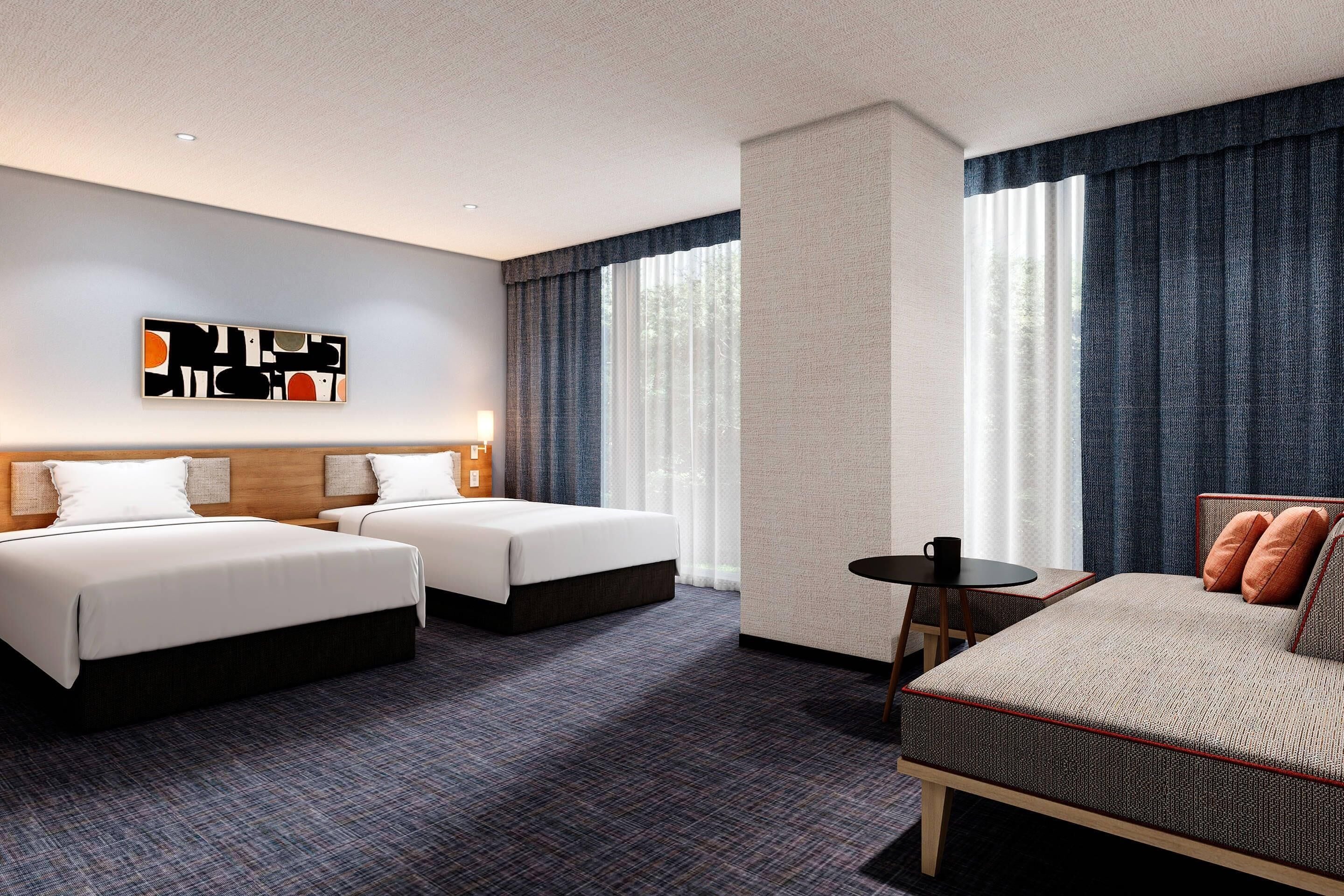 Room, 2 Twin Beds, Non Smoking | 1 bedroom, in-room safe, desk, blackout drapes