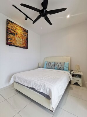 2 間臥室、熨斗/熨衣板、免費無線上網、床單