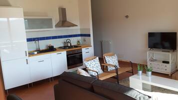 Apartment | Living area | Fireplace