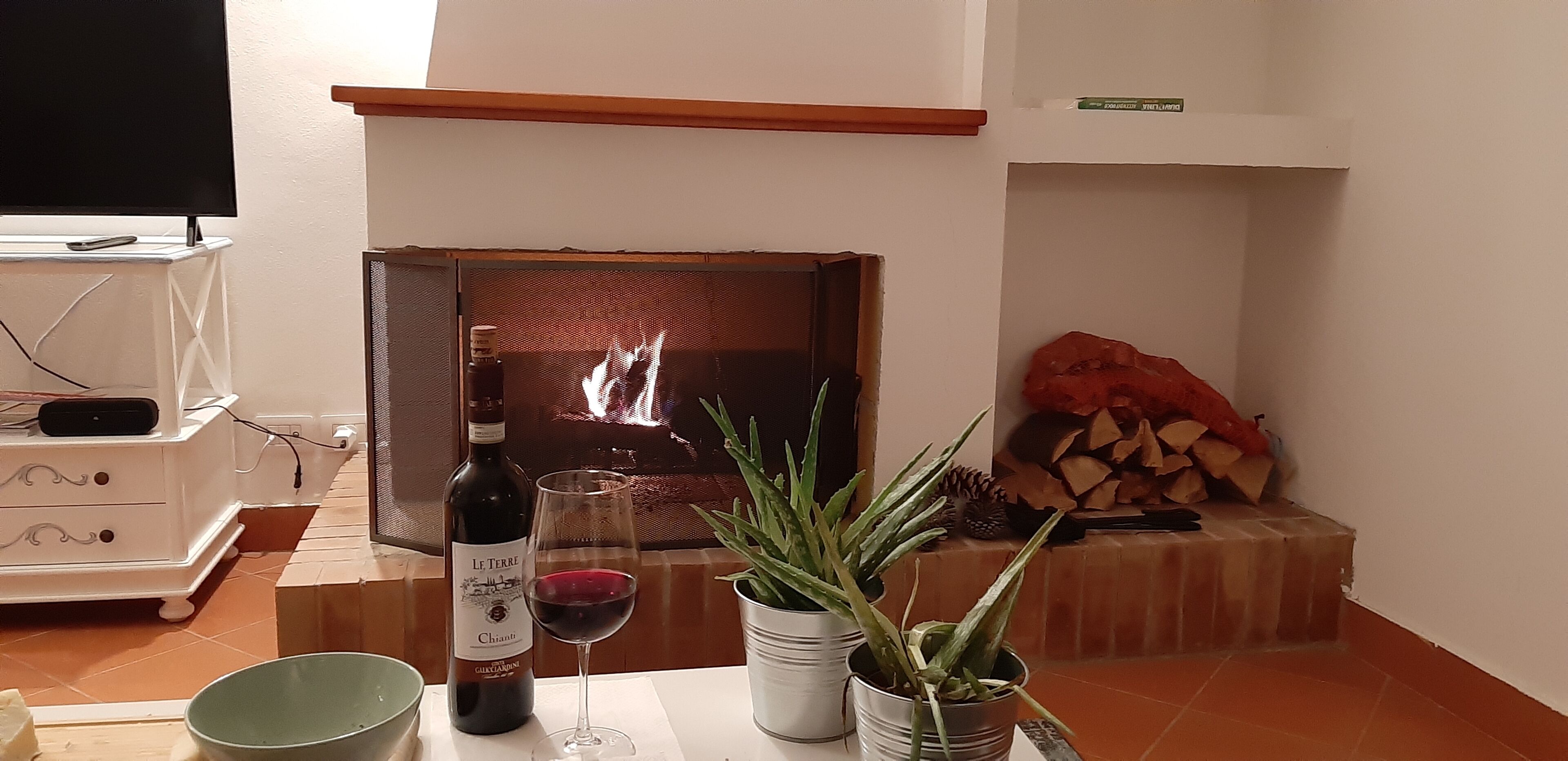Apartment | Living area | Fireplace