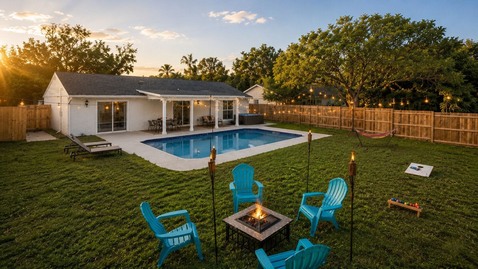 A heated pool
