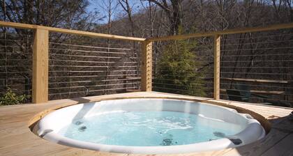 Cozy A-Frame Cabin - In-Deck Hot Tub - near Boone