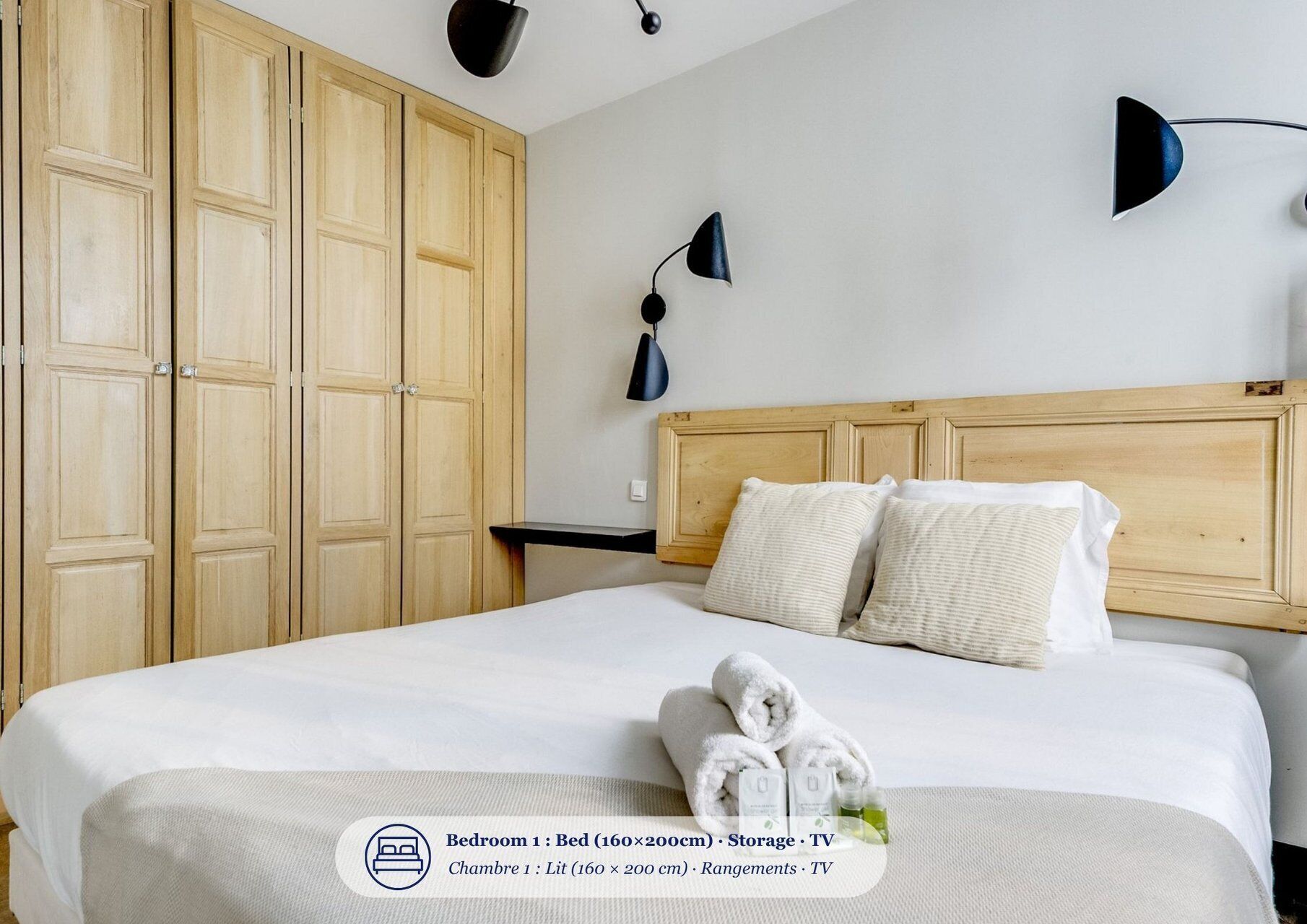 3 chambres, bureau, Wi-Fi, literie fournie