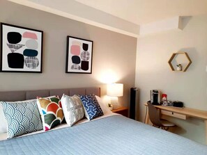 1 slaapkamer, een kluis op de kamer, gratis wifi, beddengoed