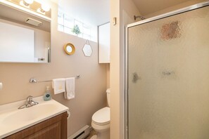 Shower, hair dryer, towels, soap - Quaint Home 2 miles from Mayo Handicap Accessible (Rochester)