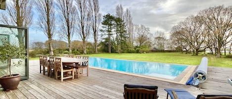 A heated pool