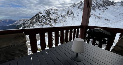Appartement 6 personnes, 1 chambre avec vue sur les pistes de LAMONGIE.